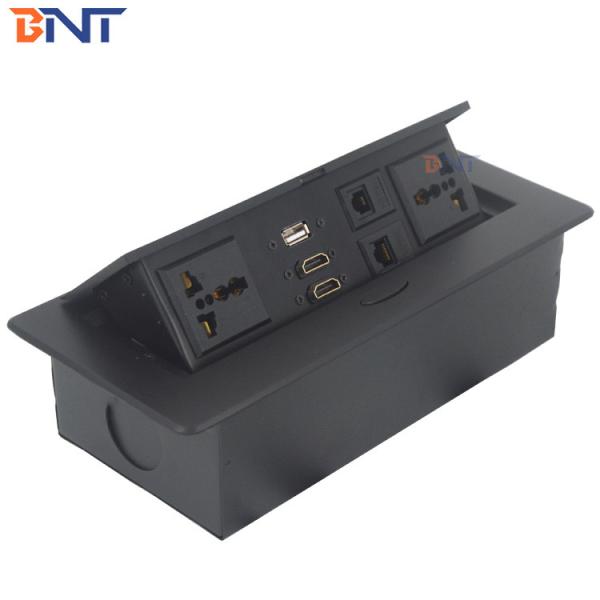 Hidden into office table high quality table top socket box with power data connectors