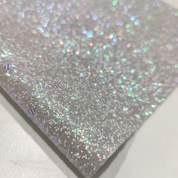 Decorative Hexagon Mixed Glitter Leather Fabric 30m/Roll