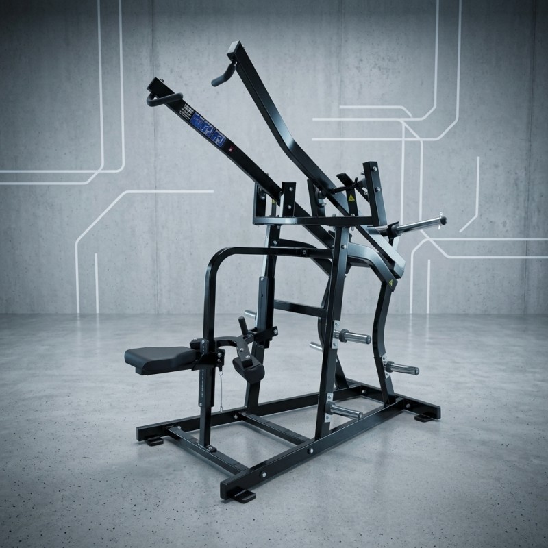 Professional Iso Lateral Wide Plate Loaded Lat Pulldown Machine Heavy Duty Steel Back Strength Equipment