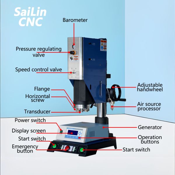 15KHz 20KHz Industrial Ultrasonic Plastic Welding Machine For Automotive Components