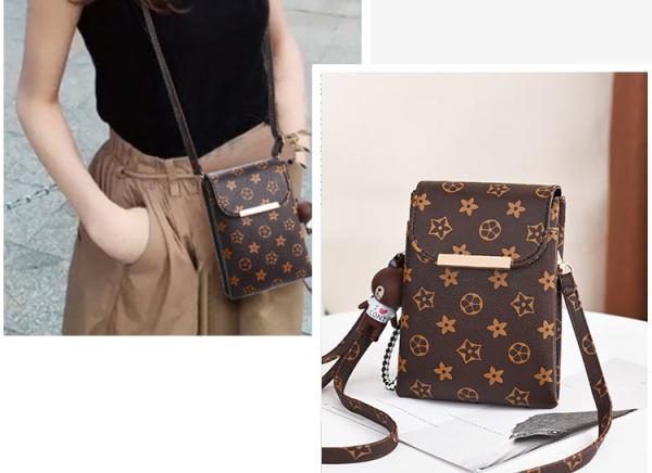 2019 versatile vertical large-screen mobile phone bag for women