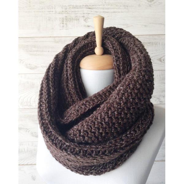 Y-Z Soft Acrylic and Wool Yarn Infinity Winter Cowl Knit Man Women Many Colors Chunky Scarf