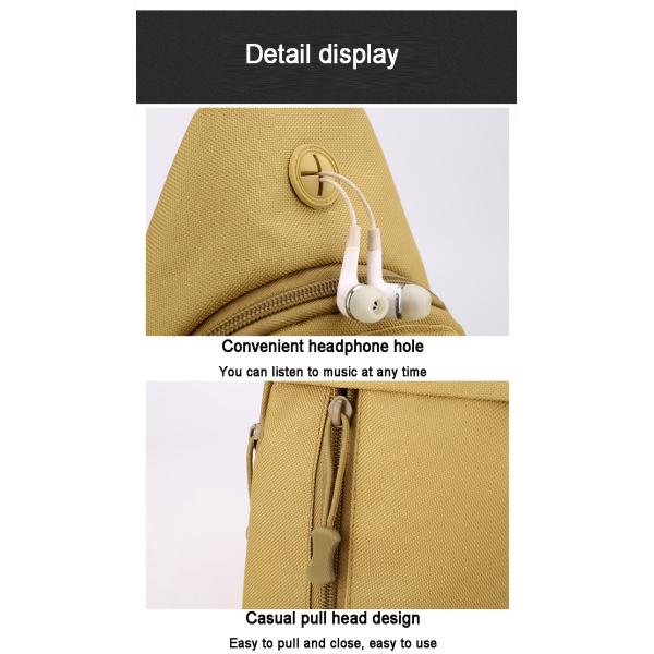 Multifunctional Crossbody Sling Bag Nylon Fabric Camo Sling Bag Unisex BSCI