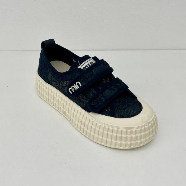 Espadrilles Platform Canvas Trainers Womens ODM Black Canvas Sneakers Womens