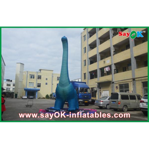 Надувный рождественский динозавр 10м Голубой большой надувный динозавр ПВХ водонепроницаемый Взрывные мультфильмы Дракон