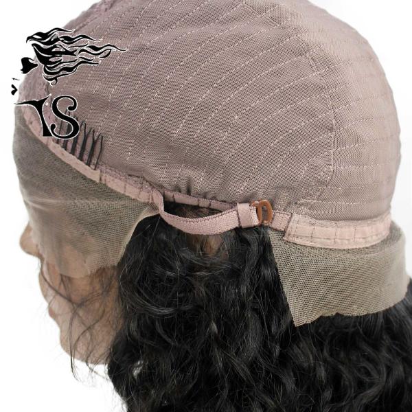 Natural Looking 1B Black Kinky Curly Hair Lace Front Wigs For Afro American Women