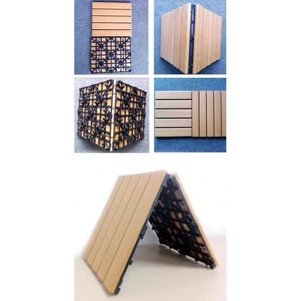 300mm*300mm Square Bathroom Deck Tile Made of Wood and Plastic Composite Material