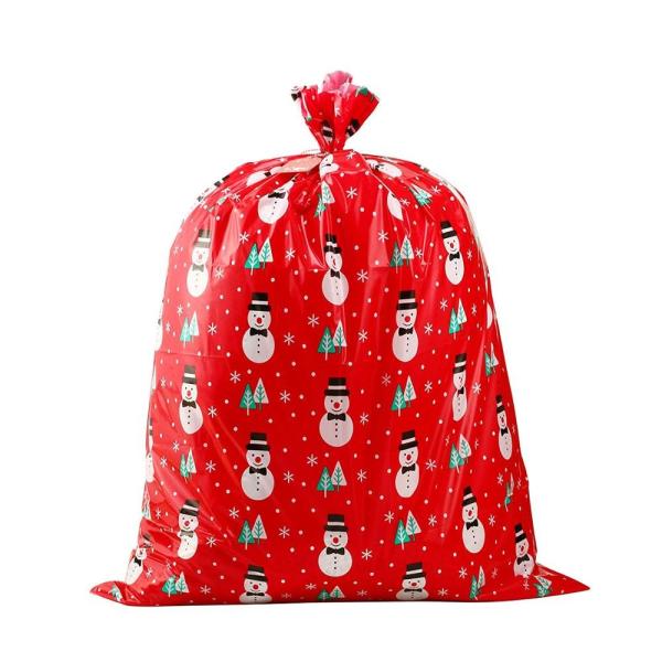 Eco Friendly Colorful Plastic Gift Wrap Bags , Giant Christmas Gift Wrap Bags