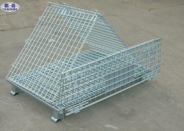Metal o retorno/armazenamento/a reciclagem das gaiolas da pálete do fio de aço para bens