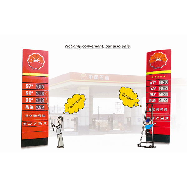 8.889 Magnetic Flip Digital Gas Price Sign For Price Adjustment