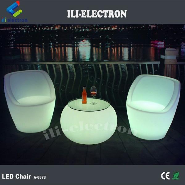 Modern Commercial LED Illuminated Cocktail Table With Rechargeable Lithium Battery