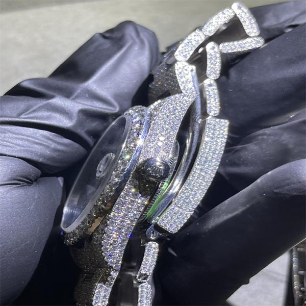 Round Brilliant Cut Moissanite Watch Rolex