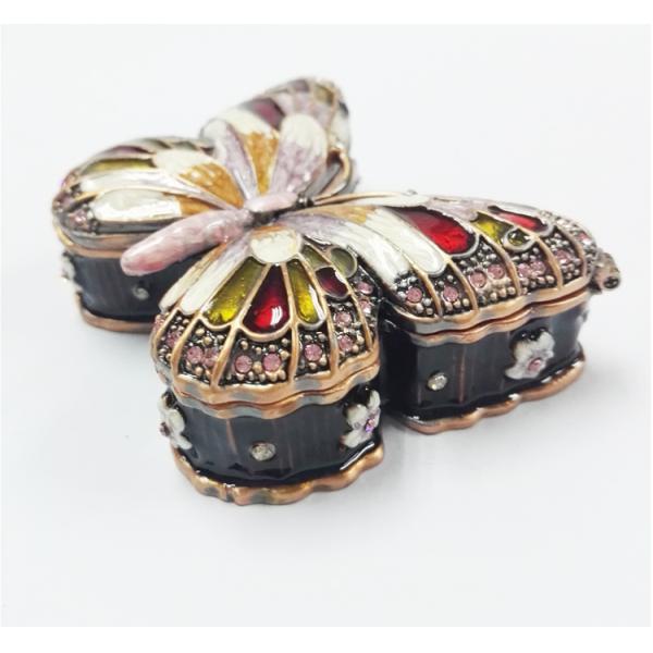 Meatl Butterfly Trinket Box Butterfly Pewter Jewelry Boxes