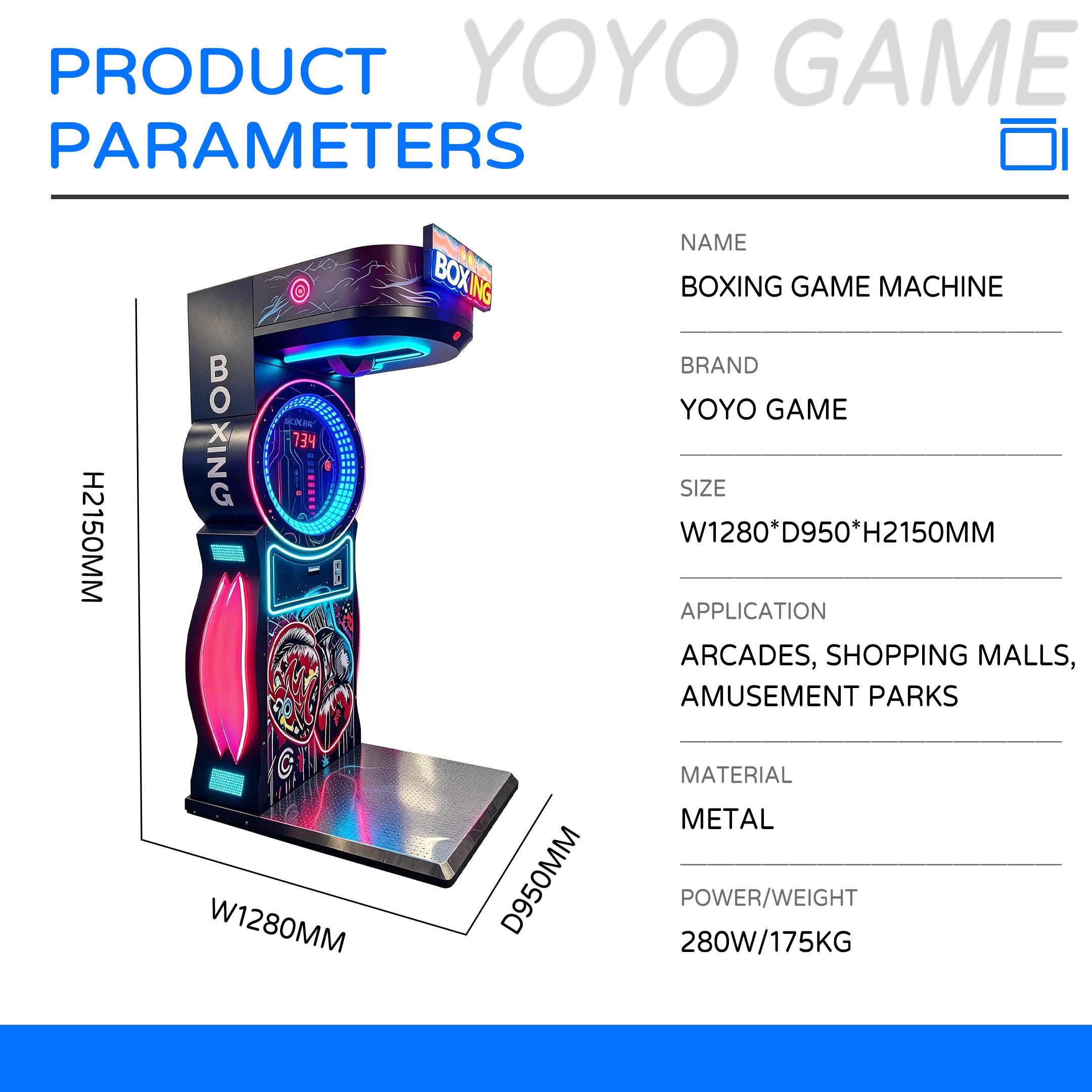 Customized Boxer Hitting Game Machine Sports Electronic Dynamic Arcade Boxing Game Machine Strength Tester Arcade Machine
