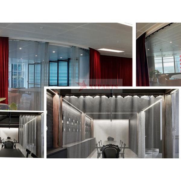 Brass Color Chainmail Mesh Curtain with 0.53mm Wire and 3.81mm Ring Diameter for Interior Decoration