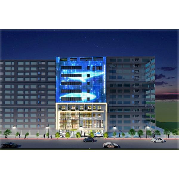 LED Mesh Screen P62.5 Video Wall Display Flexible Transparent Curtain for Shopping Mall Stadium Outdoor Advertising