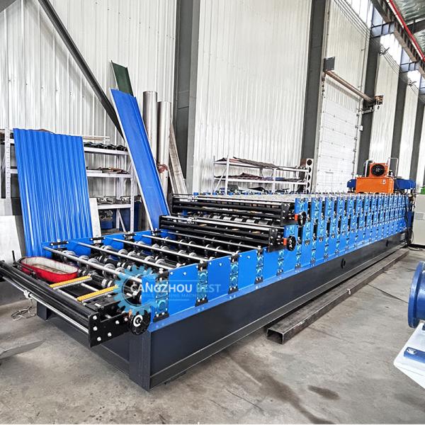 Roof Tile Corrugated IBR Three Profile In One Color Steel Roofing Sheet Roll Forming Machine