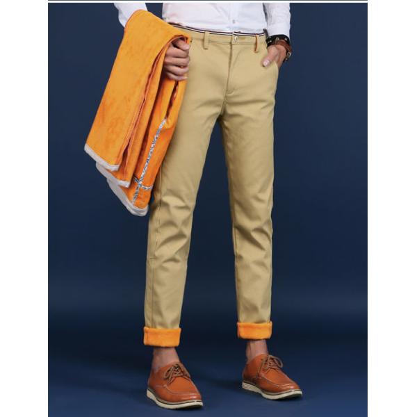 2023 Men's Casual Pants in Pencil Pants Pattern with Fly Opening and Zip Placket