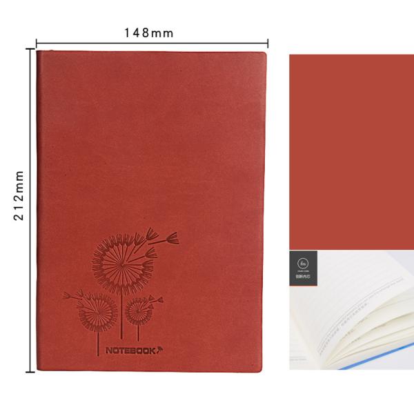 2022 Custom Logo Pu Leather Softcover Notebook Journal for Daily Weekly Monthly Planner