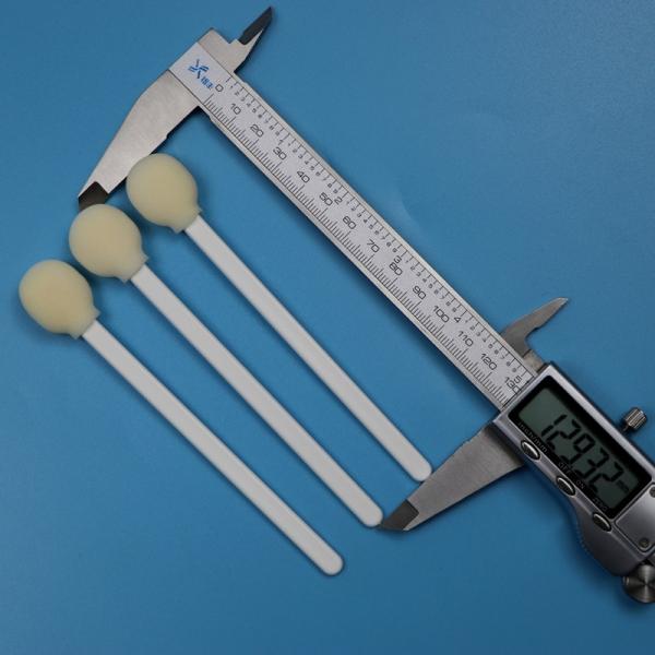 Disposable White PP Stick Round Sponge Stick Medical Lollipop Foam Swab Applicator