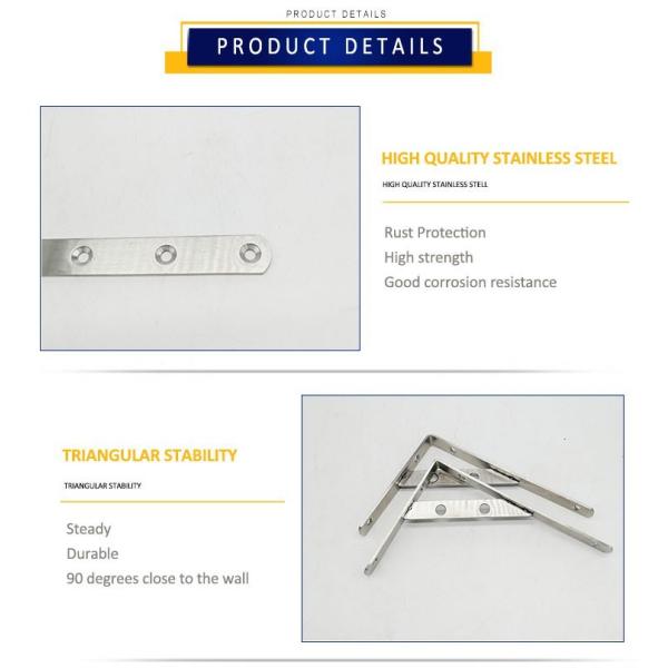 Book Shelf Stainless Steel Storage Rack Holder Wall Shelf Brackets For Household