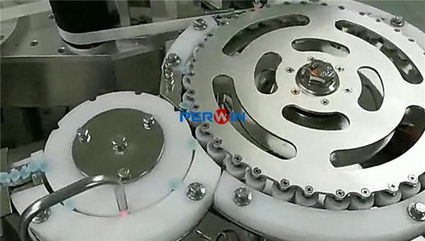 PLC control 5ml Peristaltic Pump Vial Filling Line 20 Bottles Per Minute