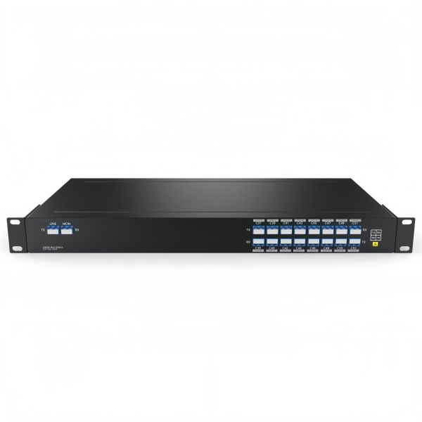 Dual Fiber 16 Channel DWDM Mux Demux C41 to C56 1U 19 Rack LC UPC with EXP