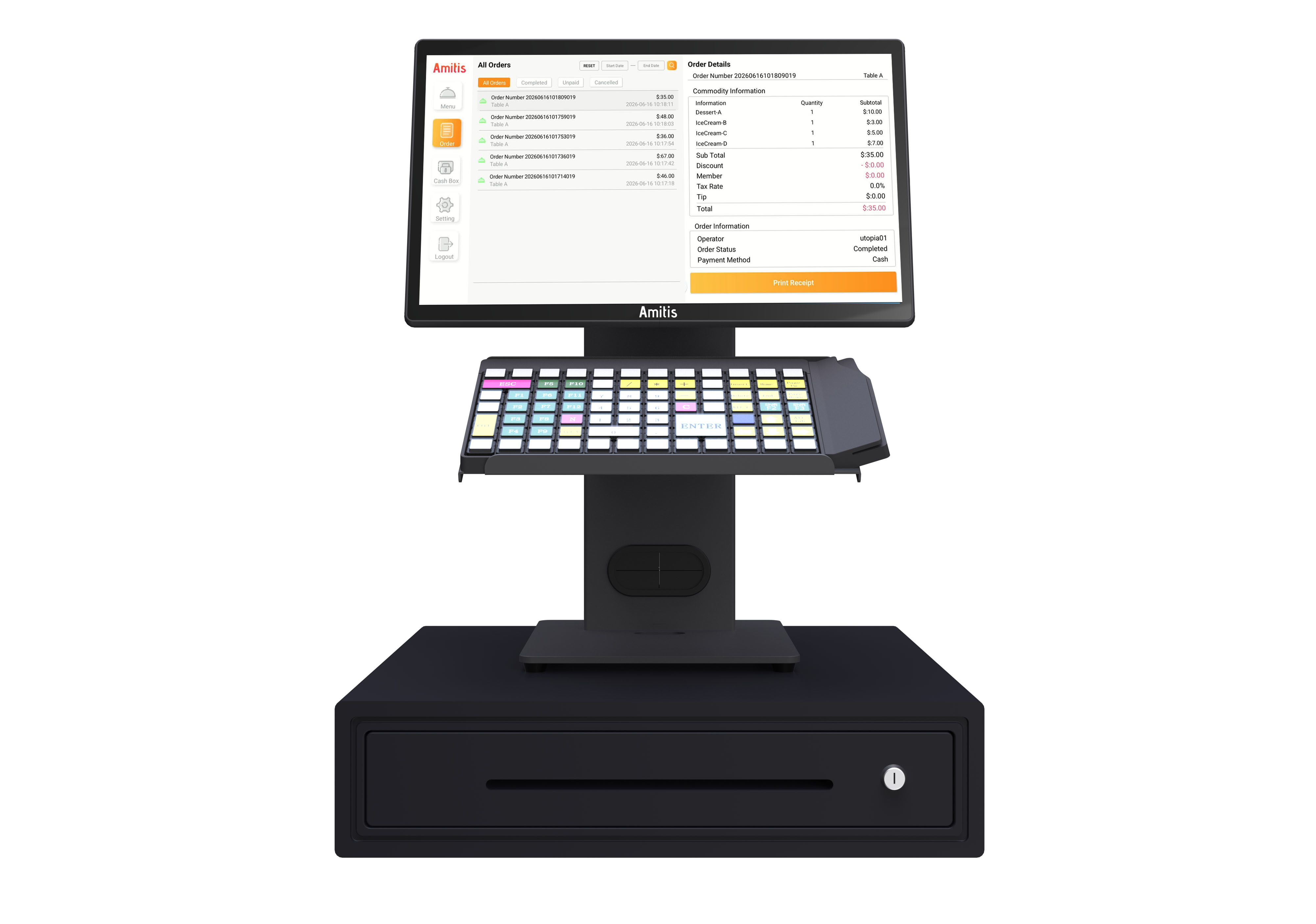 Android 14 Cash Register POS RK3576 Octa Core Fast Checkout For Multitasking