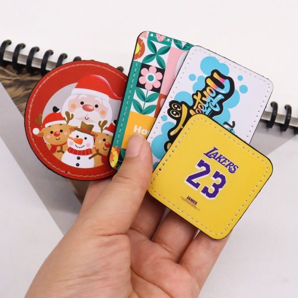 Sublimation Badge Blanks Custom Printing ID Tags Badges PU Leather Sublimation Name Badge With Pins