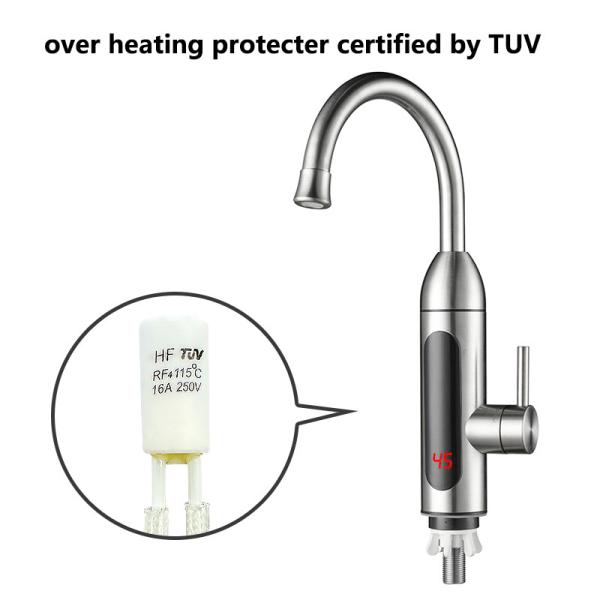 Fast Heating 304 Stainless Steel Instant Electric Water Heater Kitchen Tap