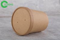 780 Ml de Kraft levam embora o copo, copos de papel redondos da sobremesa/salada com tampas