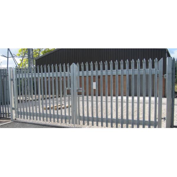 50x100mm Post Triple Pointed Palisade Fencing Hot Dip Galvanized Gp Security Grade