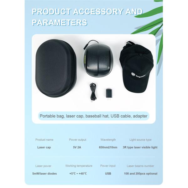 650nm Laser Helmet For Baldness Prevent Treatment Thicker Hair Regrowth