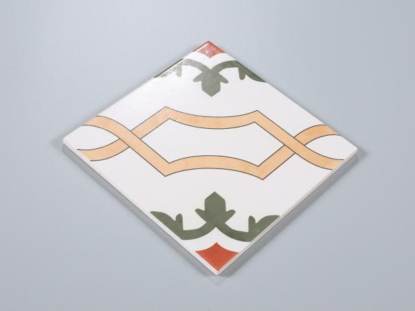 Jaune clair et vert 200x200mm Carreaux rustiques en céramique durables et en brique de feu pour salle de bain et salon