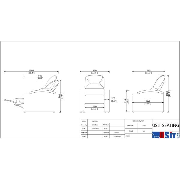 Multifunctional Electric Recliner Sofa Chair For Public Cinema