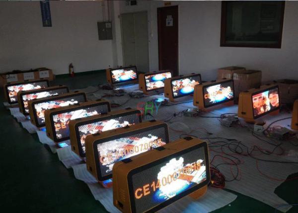 Outdoor Advertising Taxi LED Panel Taxi Top LED Display Advertising Light Box With 4g / Wifi Control