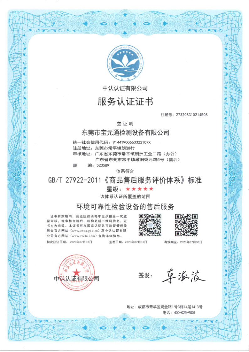 Envsin Instrument Equipment Co., Ltd. Сертификации