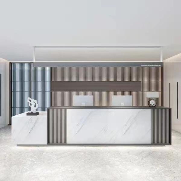 Commercial Hotel Lobby Furniture Upscale Hotel Reception 5 Models Open Front Desk