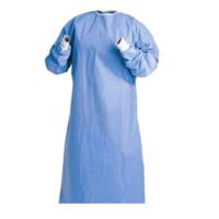 Vestido cirúrgico médico não tecido descartável dos produtos AAMI com punho feito malha