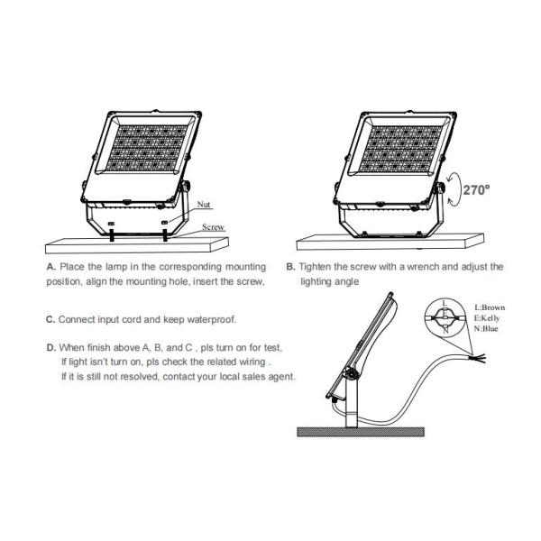 400W-100W LED Flood Light Spot Light Projector With IP66 Waterproof 5years Warranty For Sport Filed