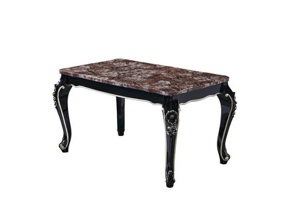 Ebony Restaurant Rectangle Marble Table luxuoso retro
