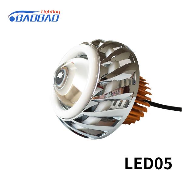 LED05 Double angel eye without fan motorcycle led headlight projector lens