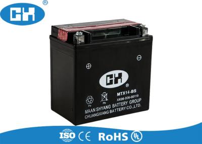 Corrosion Resistant  12v 14ah Motorcycle Battery , Sealed Motorcycle Batteries