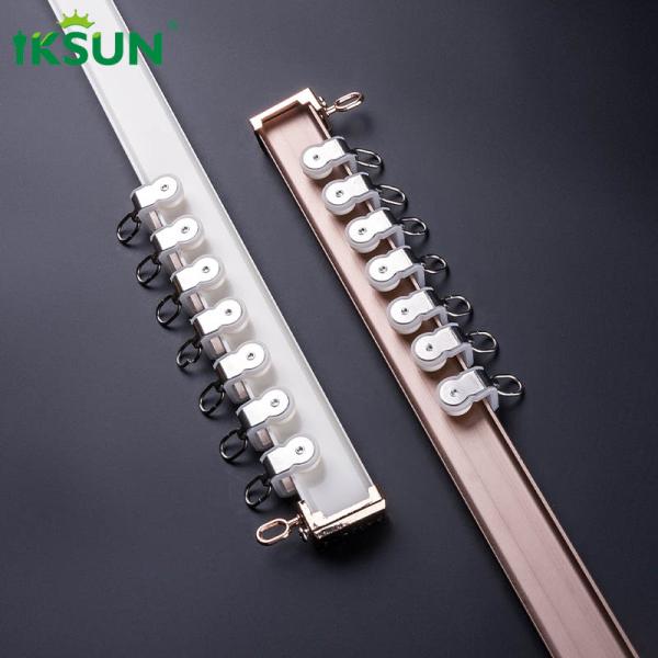 Oxidative Coloring Curved Curtain Track Heavy Duty For Hotel Room