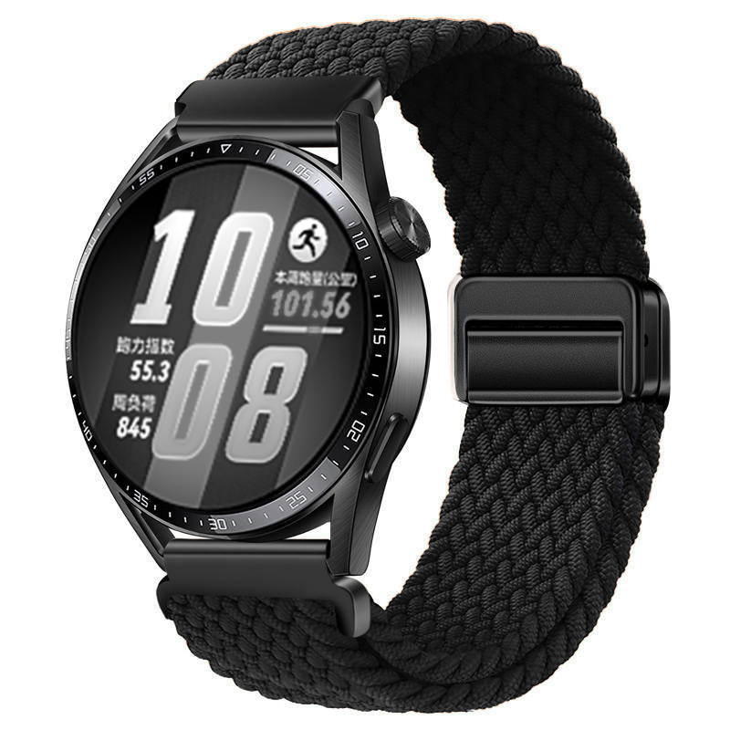 Universal Magnetic Braided Nylon 20mm 22mm Watch Band Breathable Comfort Soft Elastic Watch Strap