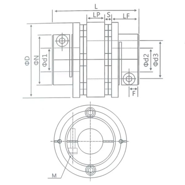 Custom High-Torque Double Diaphragm Coupling Rigid Coupling with Zero Maintenance and Corrosion Resistant for Drive Equipment