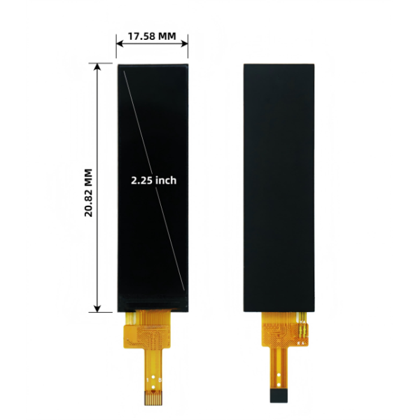 2.25 inch bar TFT LCD display ST7789P3 module IPS screen 8pin 76×284 serial screen high brightness for instrument equipment