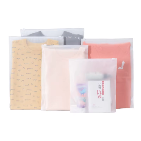 Transparent Frosted Bag Thickened PE Clothing Zipper Packaging Bag High-end Self Sealing Bag