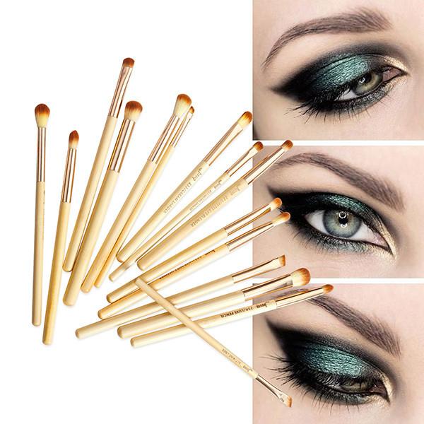 Jessup 15pcs Bamboo Makeup Brushes Set Cosmetic Brush Factory Makeup Brush Brands T137