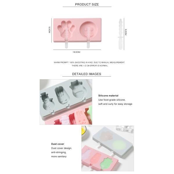 ODM OEM поддержал розовые голубые прессформы мыла силикона 3D